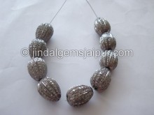 Diamond Studded Silver Melon Drops